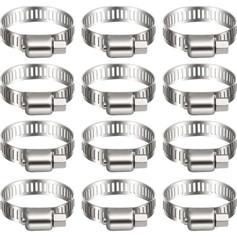 Fascetta stringitubo KZQ 20 pezzi, fascetta stringitubo regolabile 13-19 mm, fascetta stringitubo in acciaio inossidabile 304, fascetta stringitubo in metallo, per tubi flessibili, gas domestico, tubi