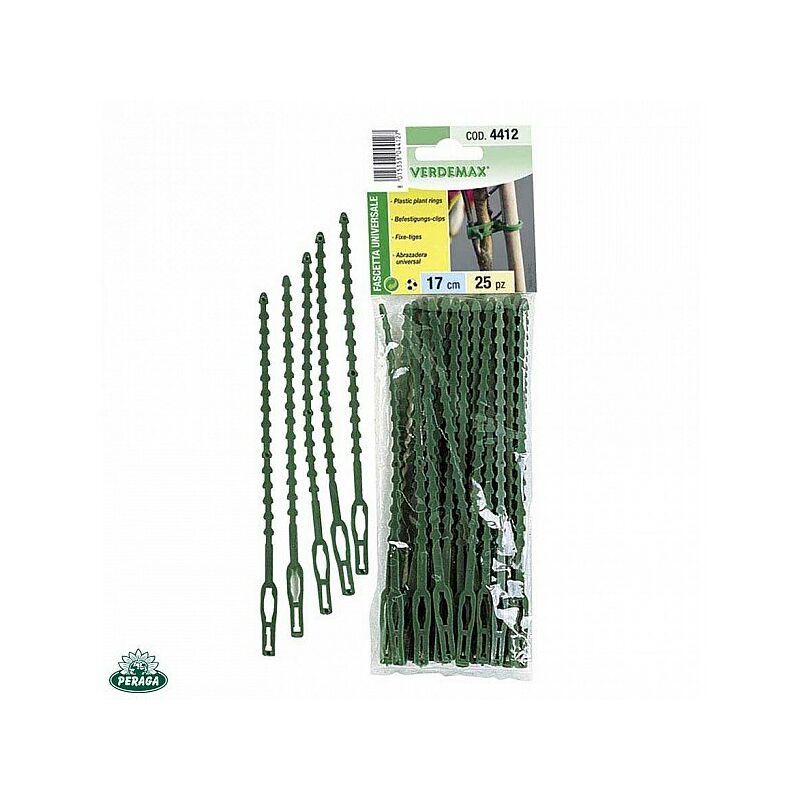 Verdemax - bande pincée universelle pour liage plantes et filets 25 pcs