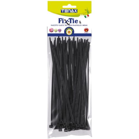 Fascette 200 mm, 50 pezzi, nero
