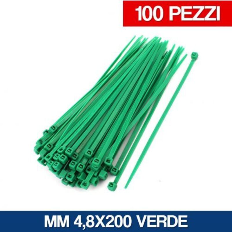 Fascette cabl.brixo verde PZ.100 4,5X200