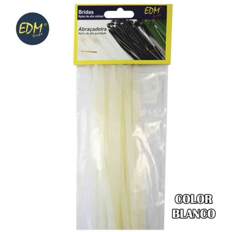 Fascette edm cable ties 100 mm nylon resistente UV