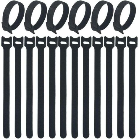 Fascette fermacavi, 100 pezzi Fascette fermacavi Fascette fermacavi autobloccanti Fascette fermacavi regolabili riutilizzabili Dimensioni 12 mm x 20 mm Fascette fermacavi
