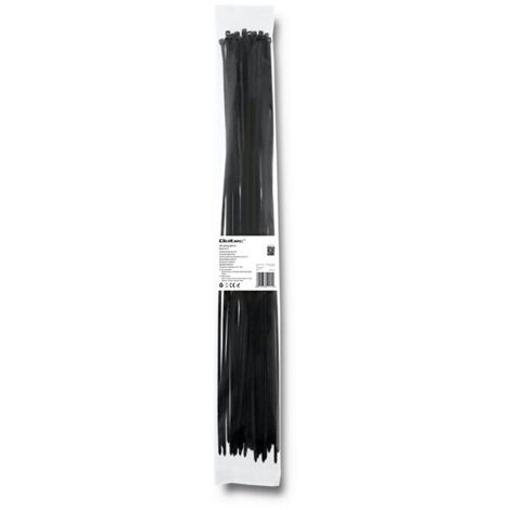 Fascette fermacavi Qoltec 4,8500mm 50 pezzi Nylon66 UV Nero
