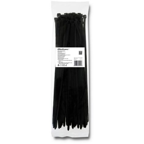 Fascette fermacavi Qoltec 7,2350mm 50 pezzi Nylon66 UV Nero