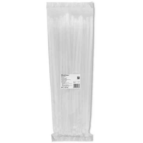 Fascette fermacavi riutilizzabili Qoltec 7,2400 mm Nylon66 UV Bianco