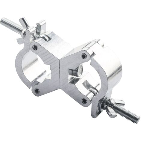 Fascette girevoli per illuminazione, morsetti per pali luci DJ, sgancio rapido - doppia testa girevole, staffa di montaggio per 30-35 mm (confezione da 2)
