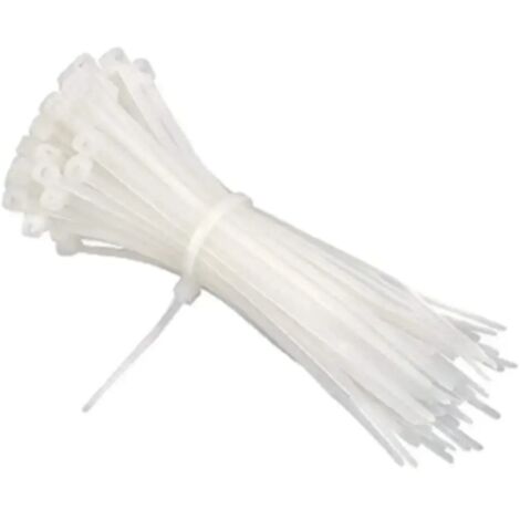fascette in nylon stringicavi a stringere 100 pezzi bianco 200x4,8mm