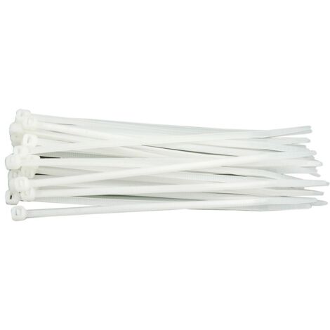 Fascette in plastica 100x2,5 100 pezzi bianche 73882 VOREL