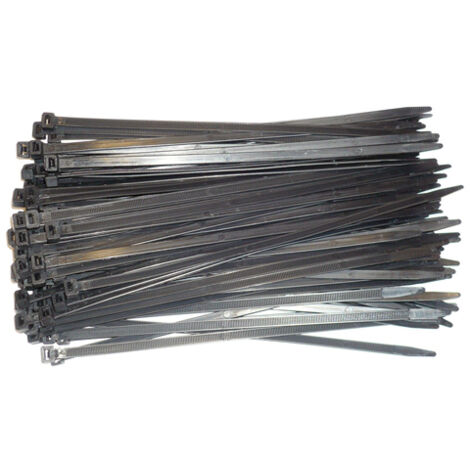 Fascette stringicavo Nero 280 x 7.5 mm - 100 Fascette di cablaggio in plastica