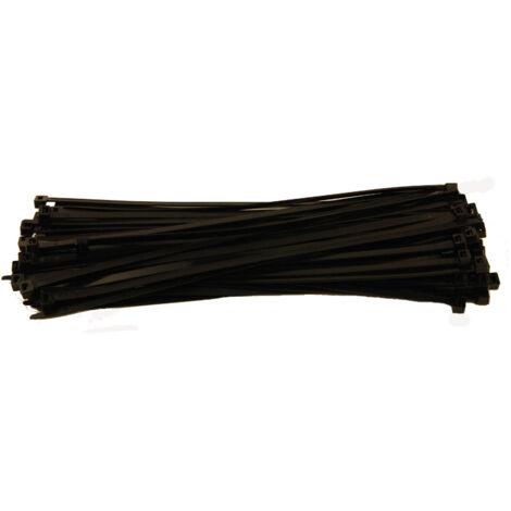Fascette stringicavo Nero 365 x 7.6 mm - 50 Fascette di cablaggio in plastica