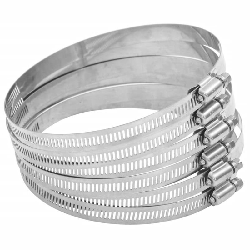 Fascette Stringitubo 6pz 91 140 Mm In Acciaio Inox 304 Vidaxl