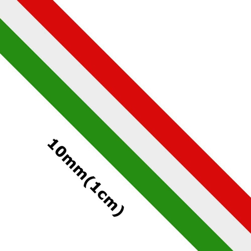 Image of Stickerslab - Fascia adesiva tricolore bandiera Italia in 5 misure a scelta Packaging - 10mm(1cm) x 100cm