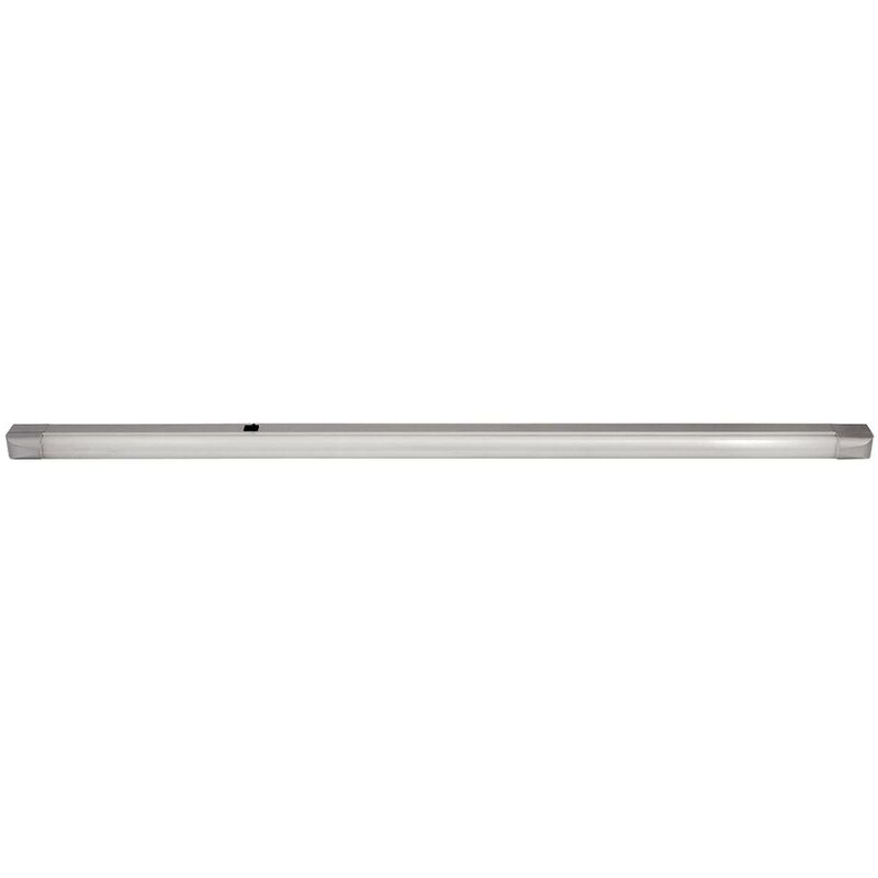 Image of Rabalux - fascia cucina lampada luce da metallo, plastica, argento l: 7 cm b: 128 centimetri h: 3,5 centimetri con interruttore