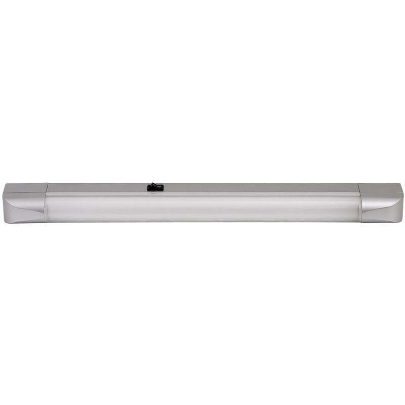 Image of Rabalux - fascia cucina lampada luce da metallo, plastica, argento l: 7 cm b: 50 cm h: 3,5 centimetri con interruttore
