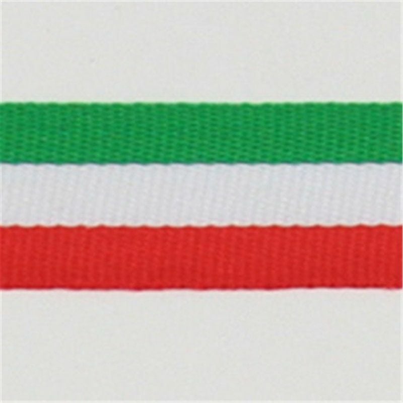 Fascia da 10mm bandiera italiana in Grosgrain tessuto da cucire per abbigliamento Packaging - Italy - 10mm(1cm) x 9Mt