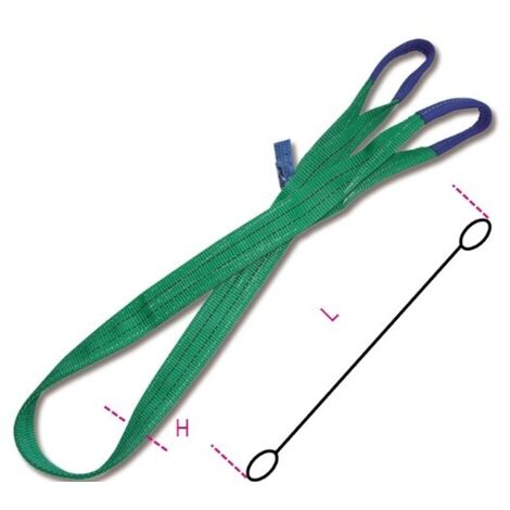 Cinghia Sollevamento 1000 Kg - Poliestere, 2 Metri X 30 Mm, Con Asole, Certificata CE