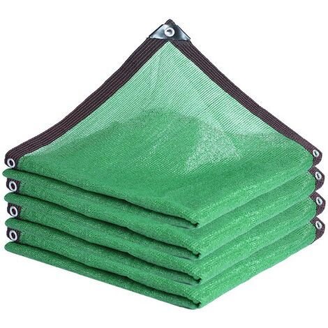 Fascia ombreggiante in tessuto con occhielli sul bordo Rete ombreggiante in tessuto verde resistente ai raggi UV per serre, posti auto coperti, giardini o cucce 12 pin, BR-Life (2mx5m/6.6ftx16.4ft)
