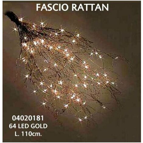 Fascio di 64 luci a led in rattan 110 cm - decorazione addobbo di natale
