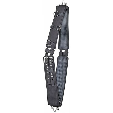 Fascione addestramento da doma molto morbido con imbottitura in neoprene: Pony, Nero 9100