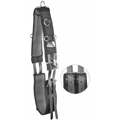 Fascione da doma Superior in neoprene completo di sottopancia: FULL, Nero