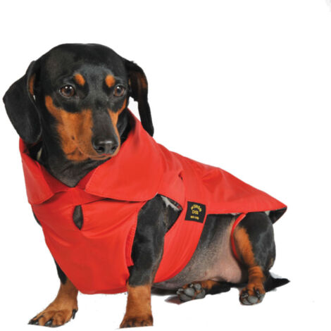 Fashion Dog Hundemantel speziell für Dackel - Rot - 36 cm