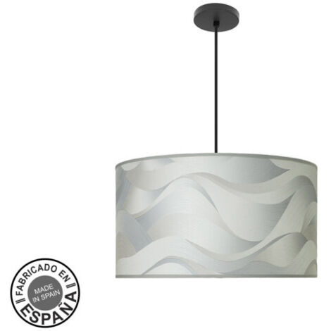 Fashion Pendant 3xe27 Noir/vague Gris Regx50x50cm C/diffuseur