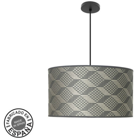 Fashion Pendelleuchte 3xe27 schwarz/tetris grau regx50x50cm mit Diffusor