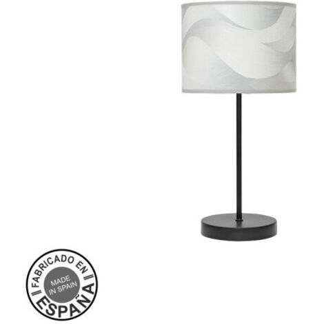 Fashion Tischlampe 1xe14 schwarz/grau Welle 42x17x17cm