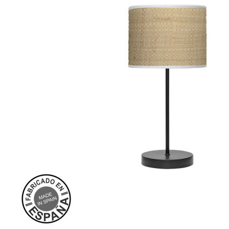 Fashion Tischlampe 1xe14 schwarz/hellbraun 42x17x17cm