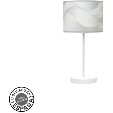 Fashion Tischlampe 1xe14 weiß/grau Welle 42x17x17cm