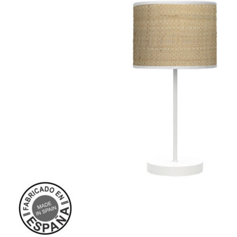 Fashion Tischlampe 1xe14 weiß/hellbraun 42x17x17cm