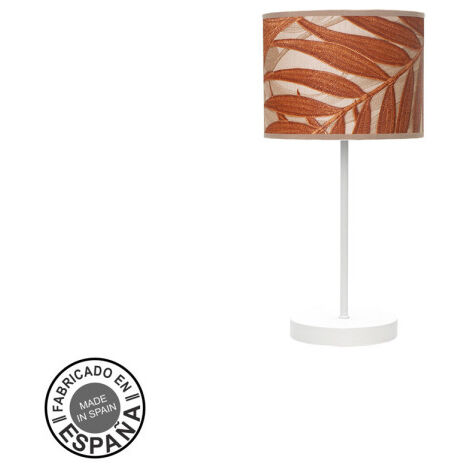Fashion Tischlampe 1xe14 weiss/weiss Kesselblatt 42x17x17cm