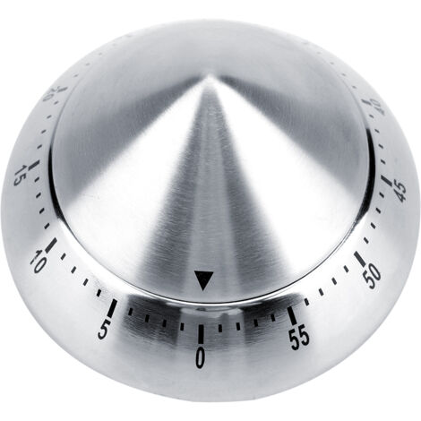 Fashionable Stainless Steel 60 Minutes Count Down Mechanical Cooking Timer Kitchen Tool Silver