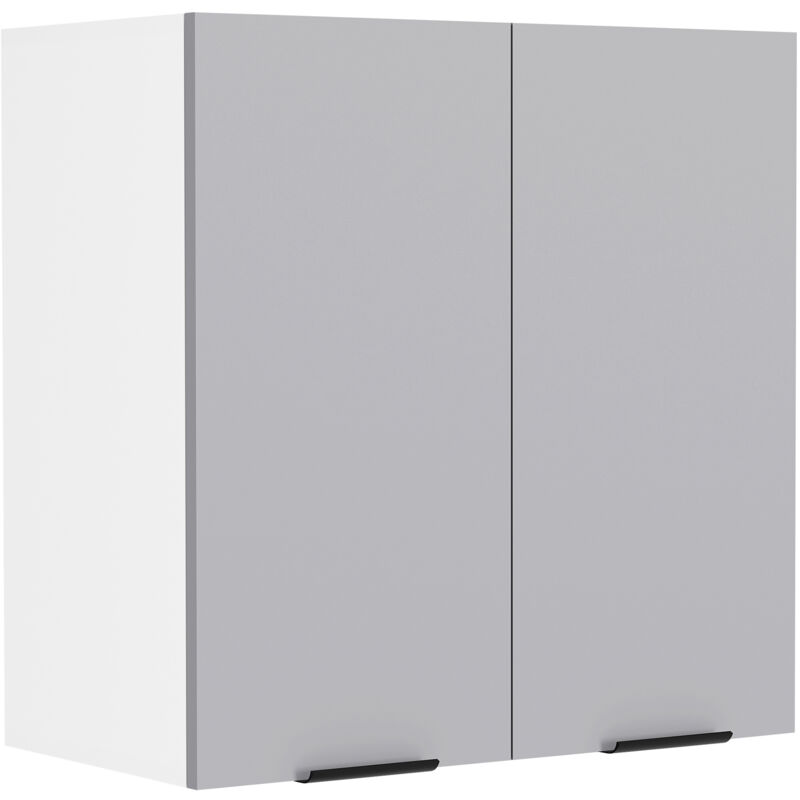 Ebuy24 Fasola Küchenoberschrank 60 Cm 2 Türen Anthrazit Grau, Weiß.