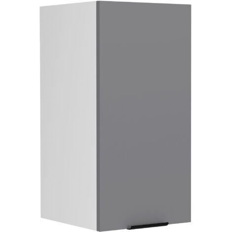 Fasola Küchenoberschrank 30 cm 1 Tür anthrazit grau, weiß.