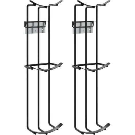 Fass-Hindernis-Halter 2 Stk. Schwarz Stahl vidaXL707173