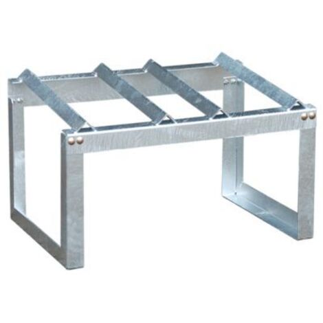 Fassbock L755xB545xH455mm silber verz.Fassanzahl 2x60l BAUER