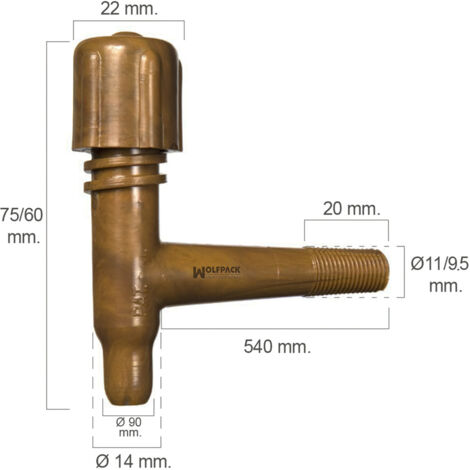 Fasshahn aus Kunststoff Tonelito 11mm