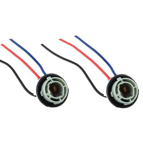 Fassung für Halogen-LED-Lampe Bay15d 1157 p21/5w (2er-Pack, schwarz)