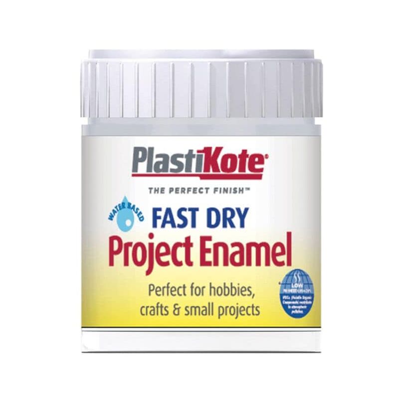 Plastikote - Fast Dry Enamel Paint B30 Bottle Silver Aluminium 59ml PKTB30W - Aluminium