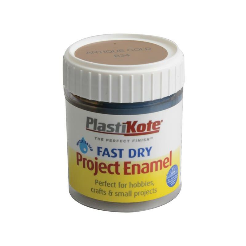 Plastikote - 440.0000034.067 Fast Dry Enamel Paint B34 Bottle Antique Gold 59ml PKTB34W