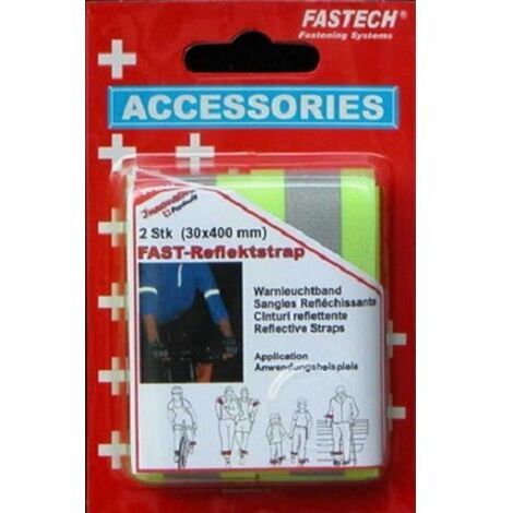 FASTECH® 788-777KC  Klettband mit Reflektor, zum Aufnähen Haft- und Flauschteil (L x B) 400 mm x 30