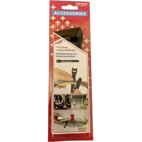 FASTECH® 803-330C Fascette a strappo per raggruppare Lato morbido e lato rigido (L x L) 304 mm x 16 mm Nero 10 pz.