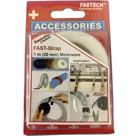 FASTECH® 910-010  Klettband zum Bündeln Haft- und Flauschteil (L x B) 1000 mm x 20 mm Weiß 1 m
