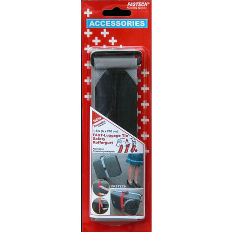 FASTECH® 922-0822  Klett-Kofferband mit Gurt Haft- und Flauschteil (L x B) 2000 mm x 50 mm Grau 1 St