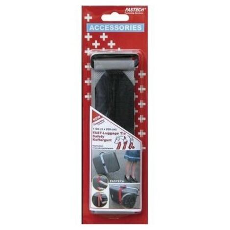 FASTECH® 922-0822 Nastro a strappo per valigia con fibbia Lato morbido e lato rigido (L x L) 2000 mm x 50 mm Grigio 1 p
