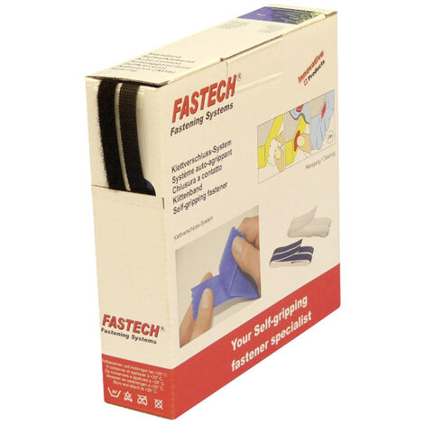 FASTECH® B10-SKL999910 Klettband zum Aufkleben Hotmelt Haft- und Flauschteil (L x B) 10 m x 10 mm Sc