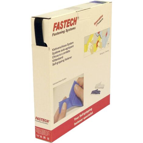 Fastech B20-SKL-H Ruban auto-agrippant noir 20 mm x 25 m