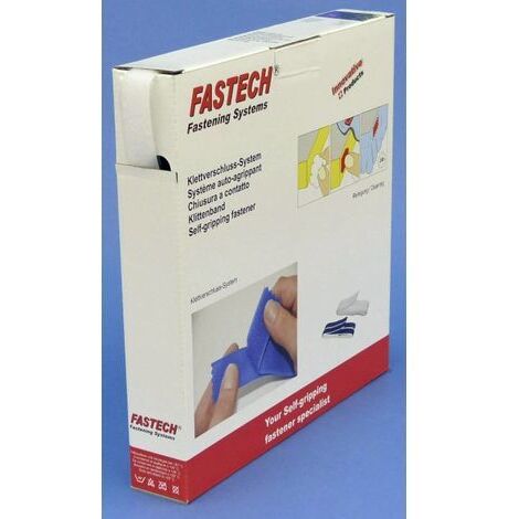 FASTECH® B20-SKL-L-000025 Klettband zum Aufkleben Hotmelt Flauschteil (L x B) 25 m x 20 mm Weiß 25 m