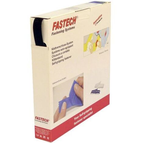 FASTECH® B20-SKL-L-999925 Klettband zum Aufkleben Hotmelt Flauschteil (L x B) 25 m x 20 mm Schwarz 2